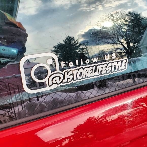 2x Custom instagram Vinyl Car Decal Window Sticker - Picture 3 of 9